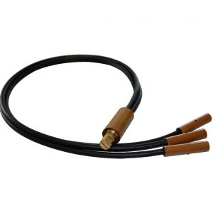 Picture of 3 way splitter 16mm² cable, 1m long in black cable for PWHT